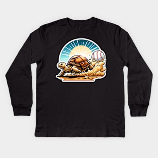 Endangered Beauty Baseball Desert Tortoise Kids Long Sleeve T-Shirt